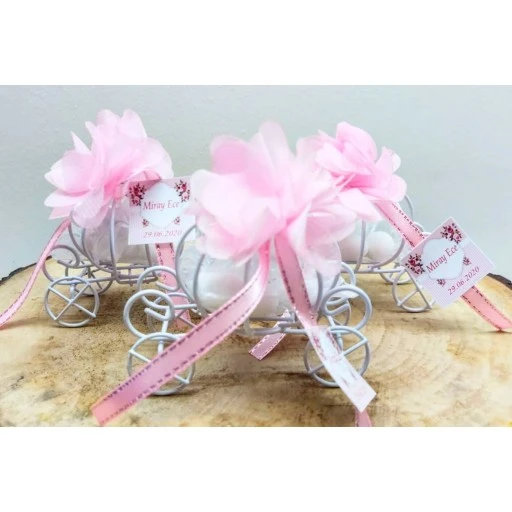 Metal Sindirella Araba Nikah Şekeri