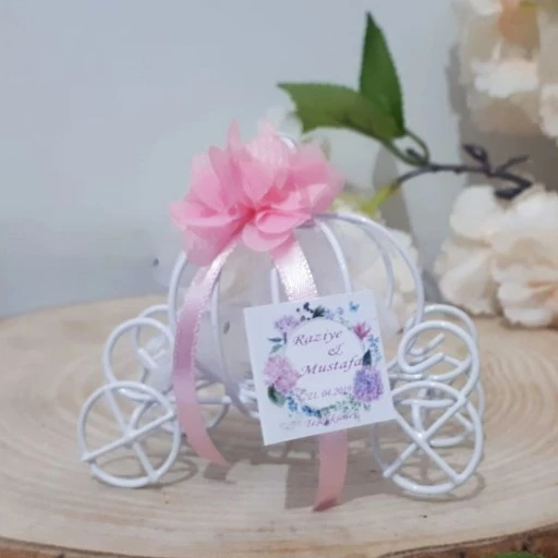 Metal Sindirella Araba Nikah Şekeri