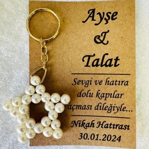 Söz, Nişan, Kına, Düğün, Mevlüt, Doğum Günü, Nikah Şekeri Hediyelik Hatıra Inci Anahtarlık
