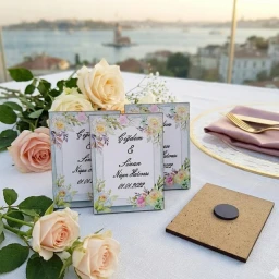 Nikah Hediyelikleri Ahşap Magnet 5