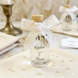 30 Adet 30 Cc Kolonya Şişesi Cam Nikah Şekeri