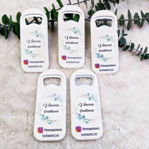 Baskılı Dikey Açacak Magnet 4,5x10,5 cm Uv Nikah Şekeri Nişan Şekeri