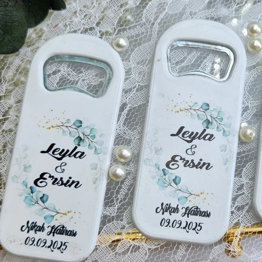 Baskılı Dikey Açacak Magnet 4,5x10,5 cm Uv Nikah Şekeri Nişan Şekeri
