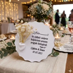 Dualı Ahşap Buzdolabı Nişan Magnet