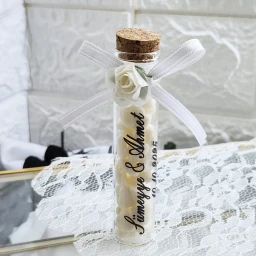 Kalp Şekerli Tüp Şişe Söz Nişan Nikah Hediyelik