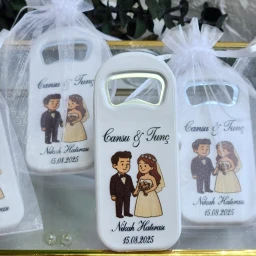 Nikah Şekeri Söz Nişan Hediyeliği Açacak Maget Buzdolabı Süsü