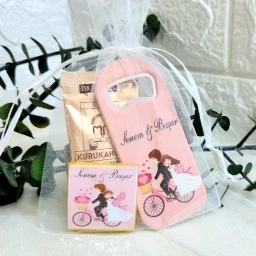 Söz Nişan Nikah Şekeri Hatıralık Hediye Magnet Açacak,Çikolata ve Kahve Kese İçinde