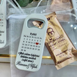 Söz Nişan Nikah Şekeri Hatıralık Hediye Magnet Açacak  ve Kahve keseli Takvim Baskılı