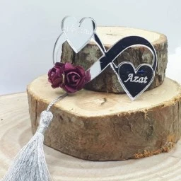İsim İşlemeli Çiçek Süslü Sonsuzluk İşareti Nikah Şekeri