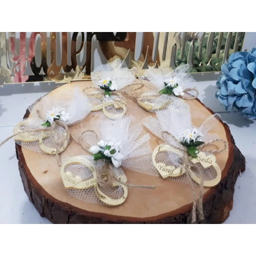 Pleksi Sonsuzluk Tüllü İşareti Nikah Şekeri