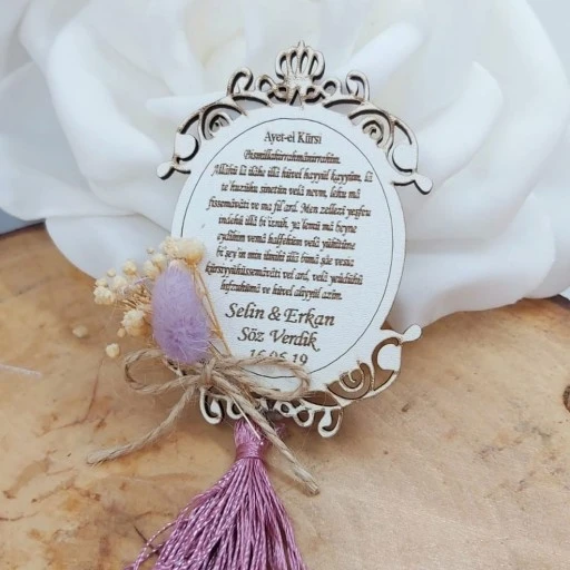 Ahşap Söz Nişan Hediyesi Nazar Ayeti