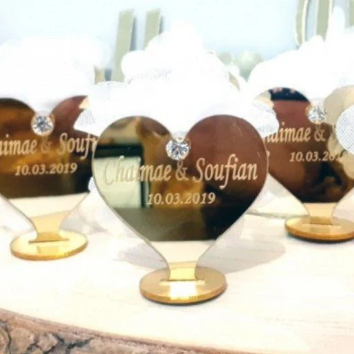 Tabanlıklı Kalp Söz Nişan Hediyesi