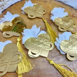 Sonsuzluk Kalp Söz Nişan Pleksi Hediyelik Magnet Nikah Şekeri Magnet