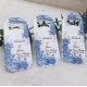 Mavi Çiçek Baskılı Dikey Açacak Magnet 4,5x10,5 cm Uv Baskılı Nikah Şekeri Nişan Hediyeliği