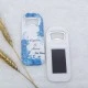 Mavi Çiçek Baskılı Dikey Açacak Magnet 4,5x10,5 cm Uv Baskılı Nikah Şekeri Nişan Hediyeliği