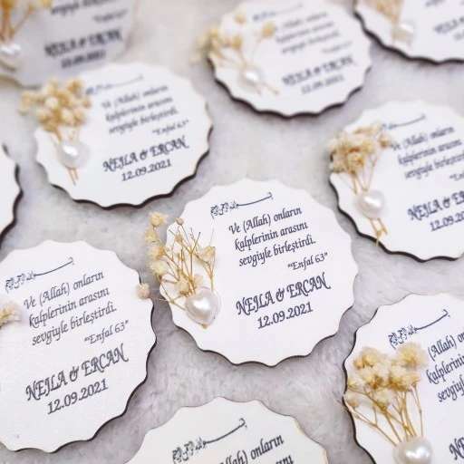 Dualı Ahşap Buzdolabı Nişan Magnet