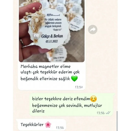 Dualı Ahşap Buzdolabı Nişan Magnet