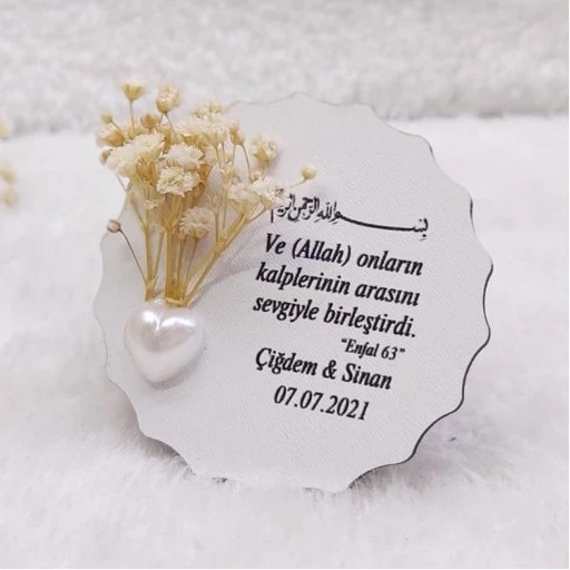 Dualı Ahşap Buzdolabı Nişan Magnet