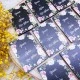 Ahşap Magnet Nikah Magnet Siyah Pembe Çiçekli Uv Baskı Nişan Hediyeliği Ekonomik 7x5 cm