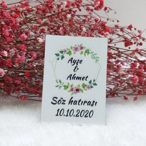 Ekonomik Ahşap Nikah Magnet Nikah Şekeri Uv Baskı Nişan Hediyeliği Ekonomik