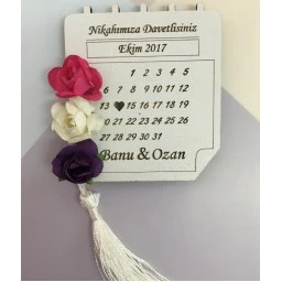 Ahşap Takvim Nikah Şekeri