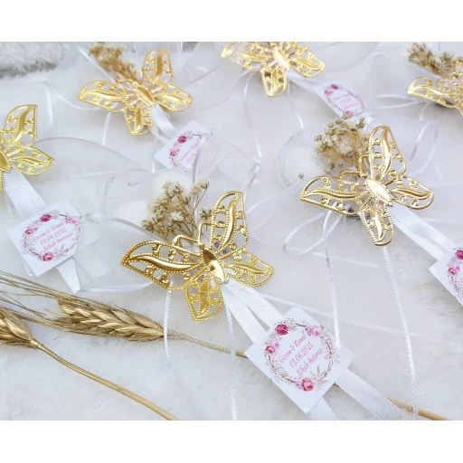 Kelebek Figürlü Uygun Fiyatlı Nikah Şekeri