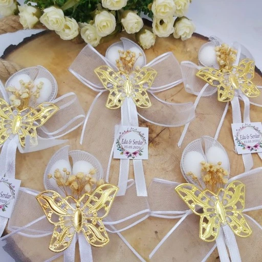 Kelebek Figürlü Uygun Fiyatlı Nikah Şekeri