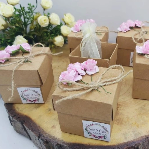 Hasır Kutu Hasır İpli Nikah Şekeri