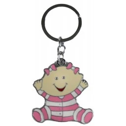 ANAHTARLIK BEBEK PİTİKARELİ PEMBE PK:1 İthal lüks