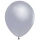 Balon Metalik Düz 5 inç Gümüş 100'lü