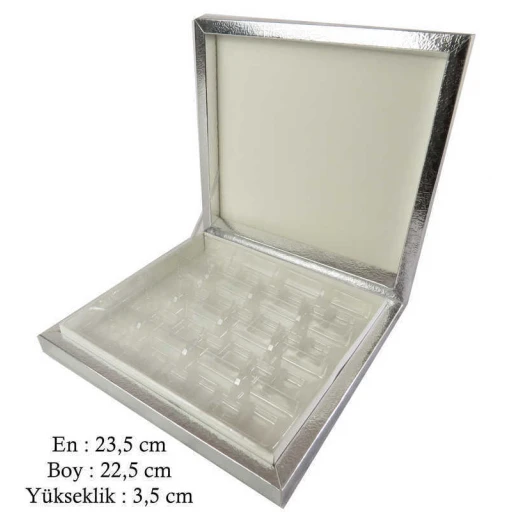 Çikolata Kutusu 500 Gramlık Düz Gümüş