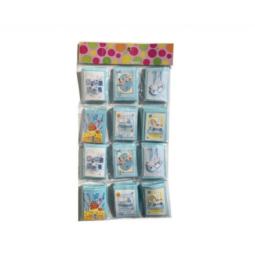 Davetiye 6 Karışık 7x9cm Mavi 120'li-