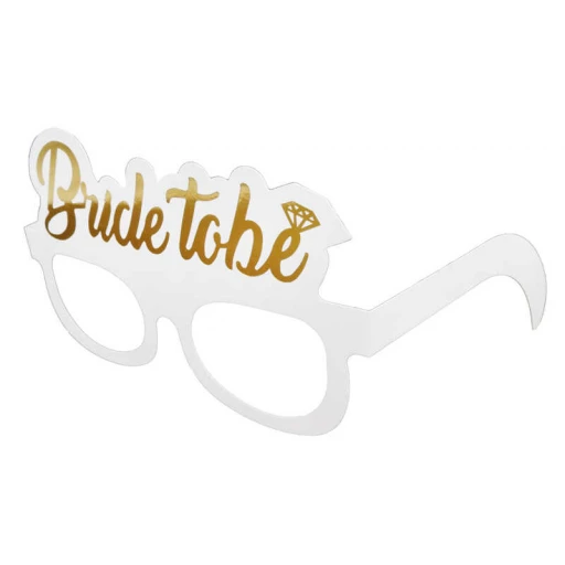 Gözlük Maske Varaklı Brıde To Be Altın 8'lı