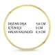 Halka Alyans Metal 5 cm Altın 25'li