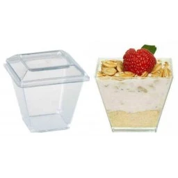 Kase Mika Piramit 200cc Kapaklı Şeffaf 10'li