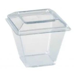 Kase Mika Piramit 200cc Kapaklı Şeffaf 10'li