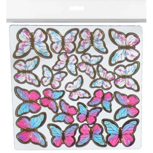 Kelebek Dekoratif Süs Varaklı Rengarenk Set:63adet