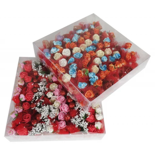 Kına Paketli Kağıt Ve Plastik Güllü 100'lü