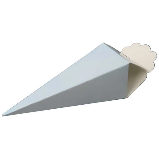Külah Karton Kutu Makaron Mavi 25'li