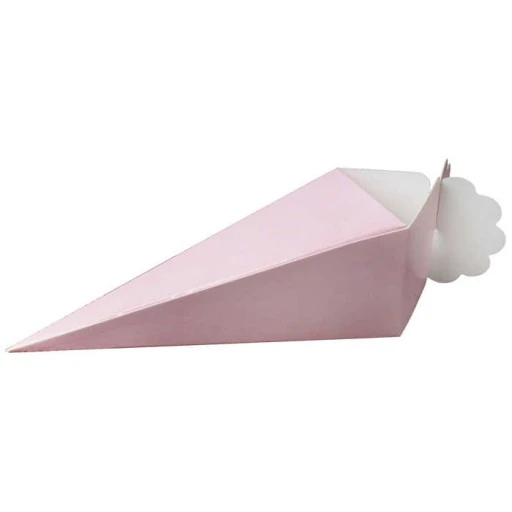 Külah Karton Kutu Makaron Pembe 25'li