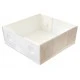 Kutu Kağıt Kapağı Asetat Beyaz 8x8x3 cm 50'li