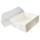 Kutu Kağıt Kapağı Asetat Beyaz 8x8x3 cm 50'li