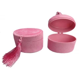 Kutu Oval Flok Kaplama Pembe 10'li