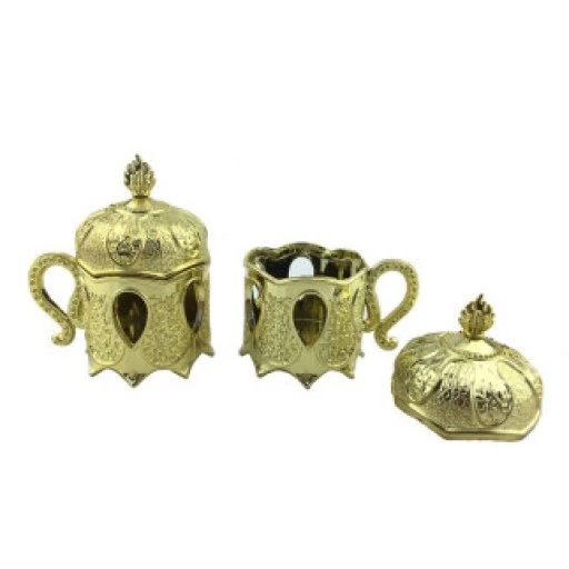 Kutu Plastik Kahvedanlık Modeli Altın P1