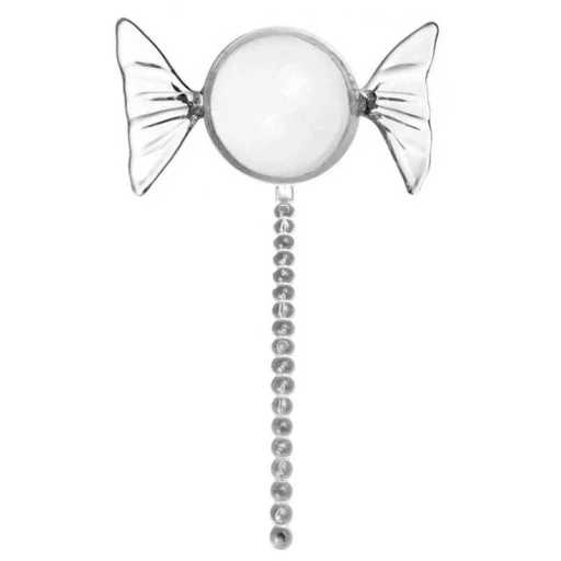 KUTU TOP ŞEKER ŞEKLİNDE ÇUBUKLU MİKA ŞEFFAF PK:1