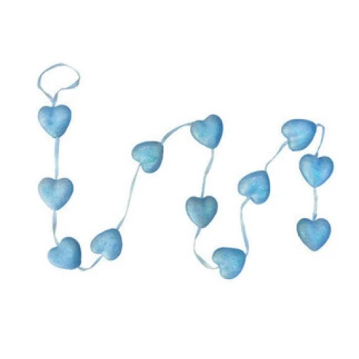Orta Süs Kalp Sarkık Mavi 12li Pk1 Set