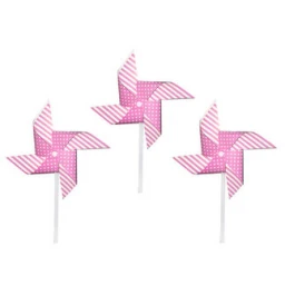 Rüzgar Gülü 3 Lü Set Demonte Pembe