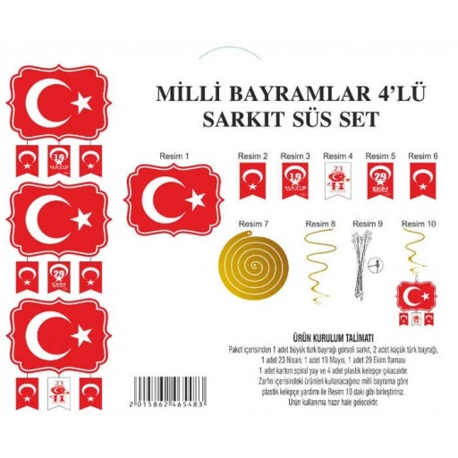 Süs Sarkıt Milli Bayramlar Seti