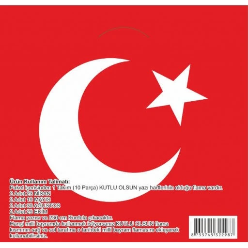 Flama Bayrak Milli Bayramlar Seti