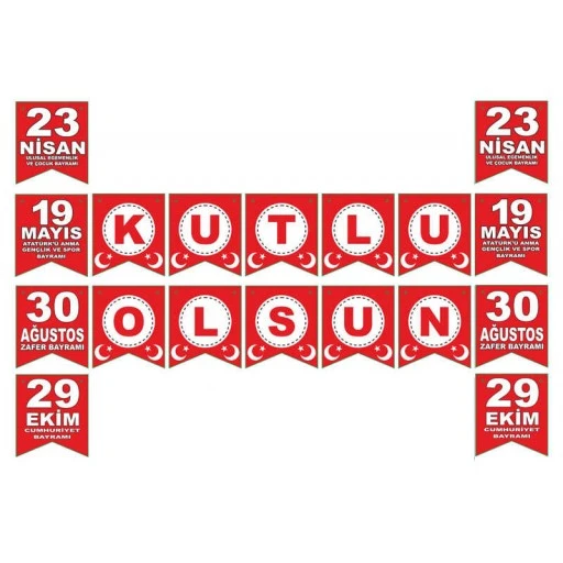 Flama Bayrak Milli Bayramlar Seti